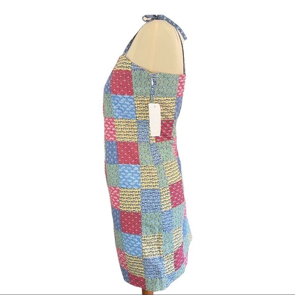NWT Girls’ Vineyard Vines Classic Patchwork Sunny Side Print Shift Dress Size 16 - Picture 2 of 9